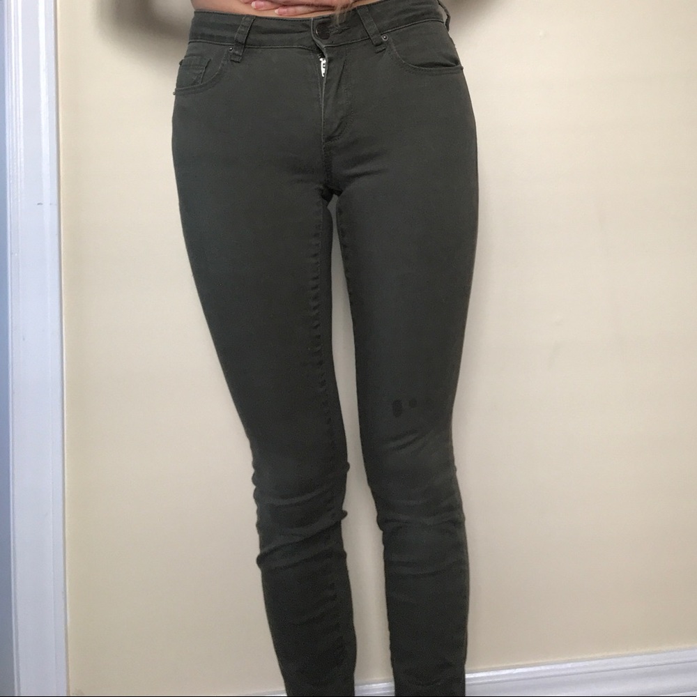 PERFECT OLIVE JEGGINGS